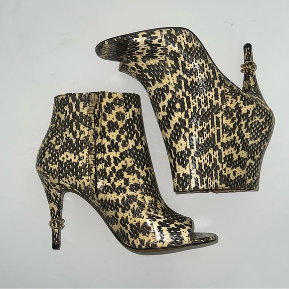 Coach Leather Peep Toe Helled Ankle Boots - New In Box - Size 8.5 - Reemoly - Picture 10 of 16